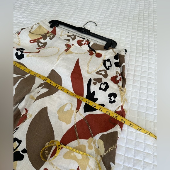 Tahari Linen cropped linen pants, size large - Picture 6 of 12